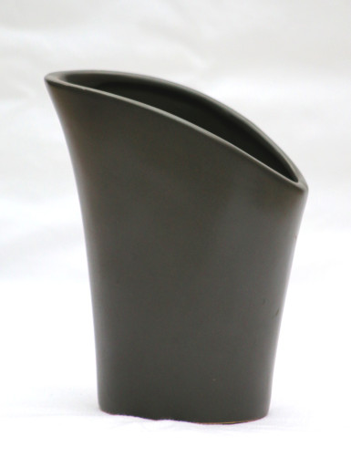 Anthracite vase - wide opening